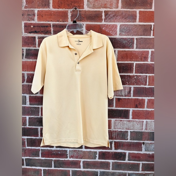 Grand Slam short sleeve mens yellow golf golfing polo shirt size L large - Picture 2 of 3